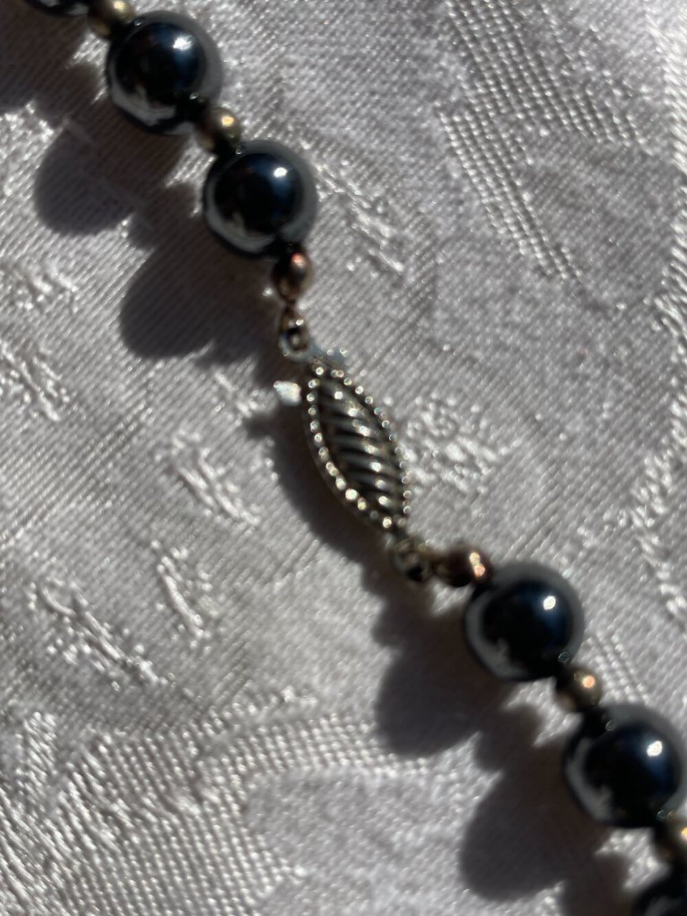 Hematite Necklace 30" New with Tag 95 grams - Picture 3 of 9